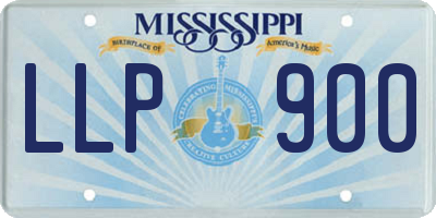 MS license plate LLP900