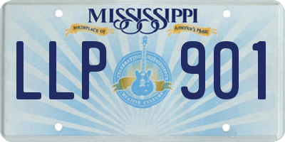MS license plate LLP901