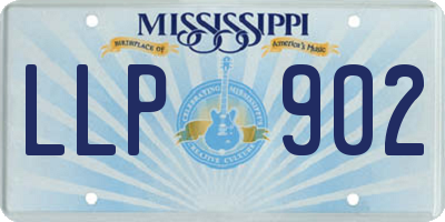 MS license plate LLP902