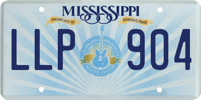 MS license plate LLP904