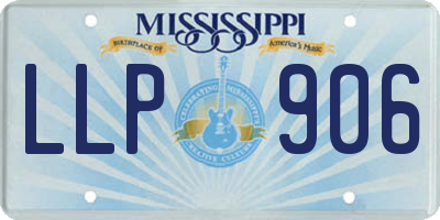 MS license plate LLP906
