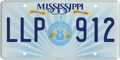 MS license plate LLP912
