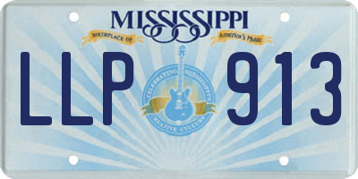 MS license plate LLP913