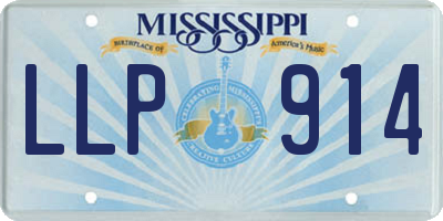MS license plate LLP914