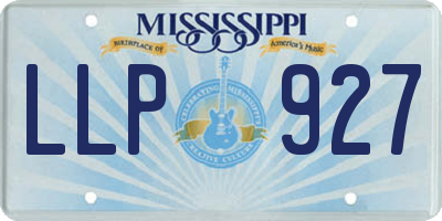 MS license plate LLP927