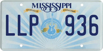 MS license plate LLP936