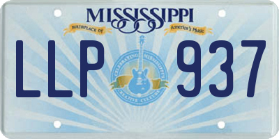 MS license plate LLP937