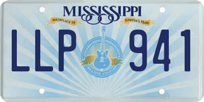 MS license plate LLP941