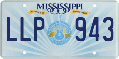 MS license plate LLP943