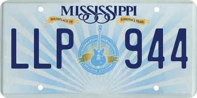 MS license plate LLP944