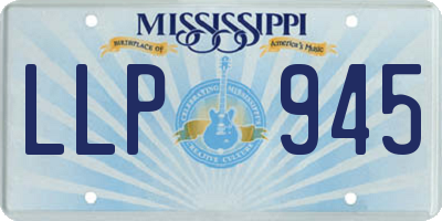 MS license plate LLP945