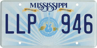MS license plate LLP946