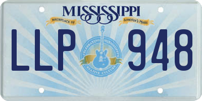 MS license plate LLP948