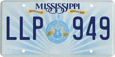 MS license plate LLP949