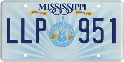 MS license plate LLP951
