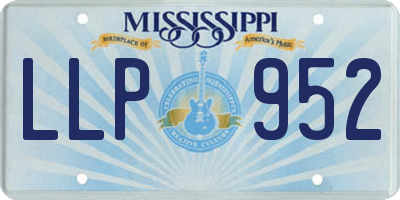 MS license plate LLP952