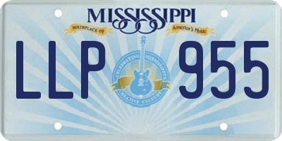 MS license plate LLP955