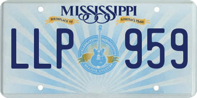 MS license plate LLP959