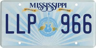 MS license plate LLP966