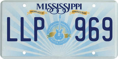 MS license plate LLP969