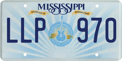 MS license plate LLP970