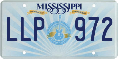 MS license plate LLP972