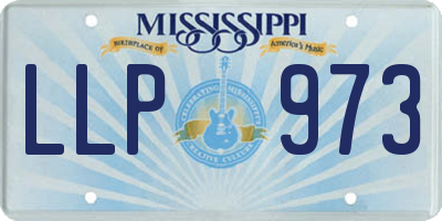 MS license plate LLP973