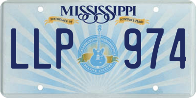 MS license plate LLP974