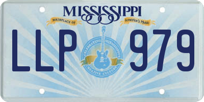 MS license plate LLP979