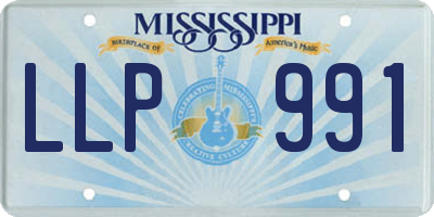 MS license plate LLP991