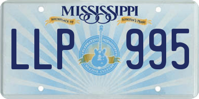 MS license plate LLP995