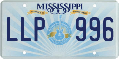 MS license plate LLP996