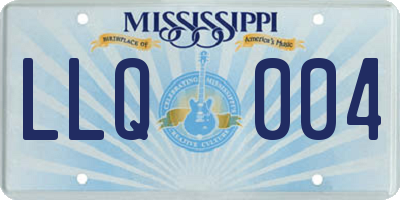 MS license plate LLQ004