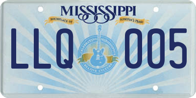 MS license plate LLQ005