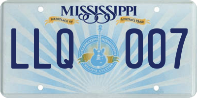 MS license plate LLQ007