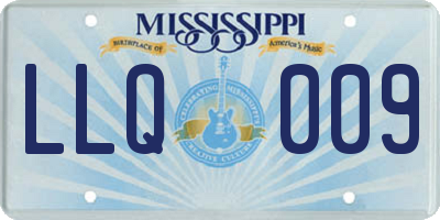 MS license plate LLQ009