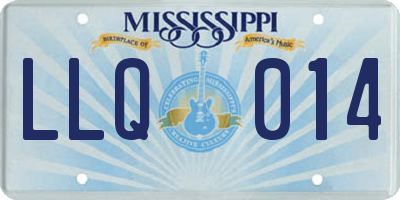 MS license plate LLQ014
