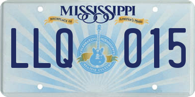 MS license plate LLQ015