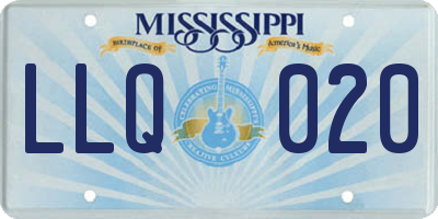 MS license plate LLQ020