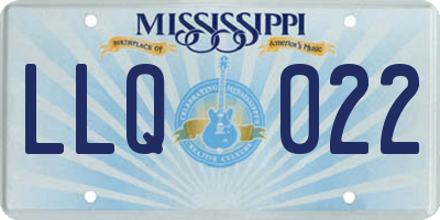 MS license plate LLQ022