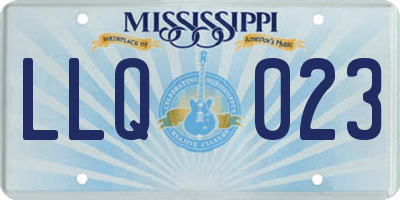 MS license plate LLQ023