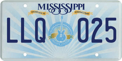 MS license plate LLQ025