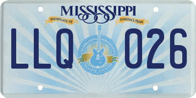 MS license plate LLQ026