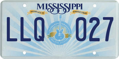 MS license plate LLQ027