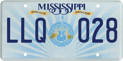 MS license plate LLQ028