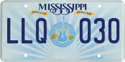 MS license plate LLQ030