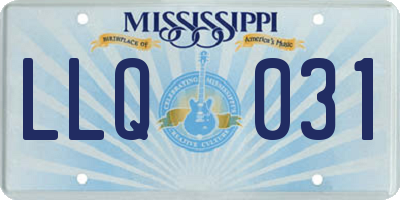 MS license plate LLQ031