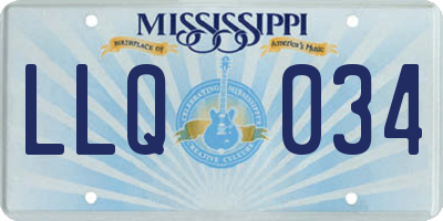MS license plate LLQ034