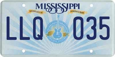 MS license plate LLQ035