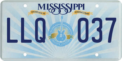 MS license plate LLQ037